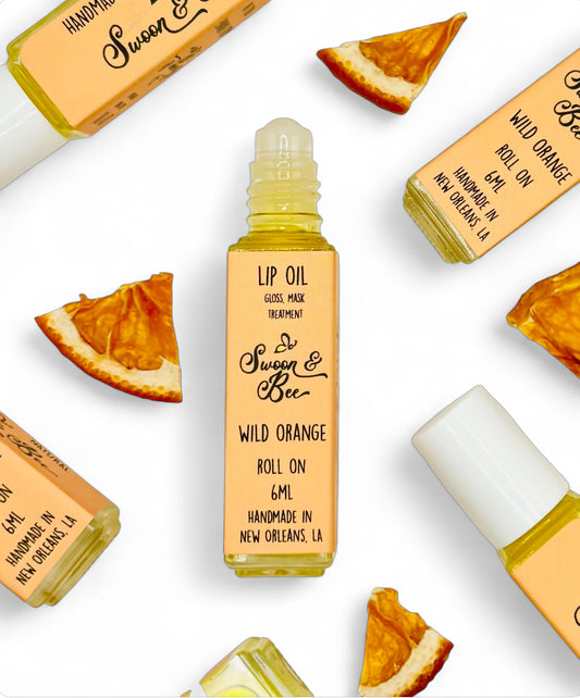 Natural Lip Gloss / Organic Lip Oil - Wild Orange
