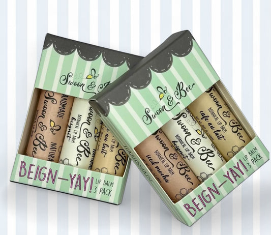 Beign-Yay! Lip Balm Trio – Beignet, Iced Mocha & Café au Lait