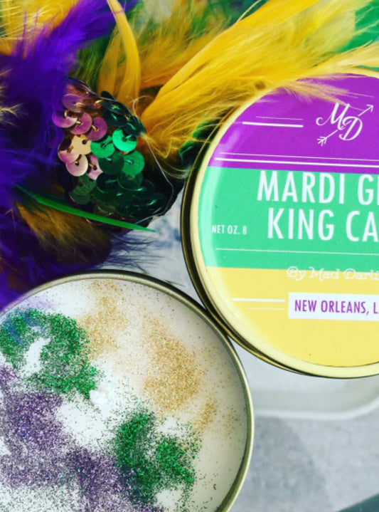 Mardi Gras King Cake Candle Tin