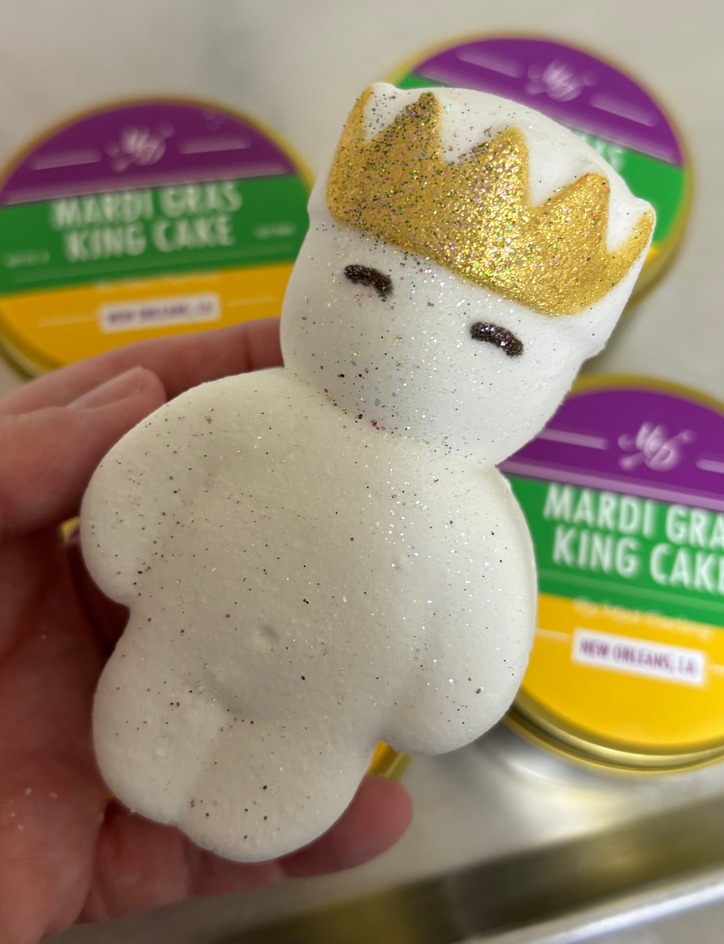 Holiday Bath Bomb, King Cake Baby